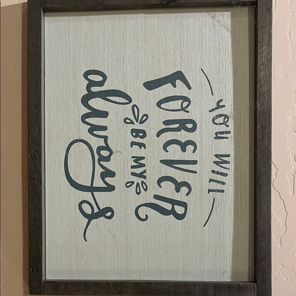 Rustic Framed Wall Art with Inspirational Quote